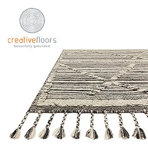 Rug from our Blake collection with braided tassels.